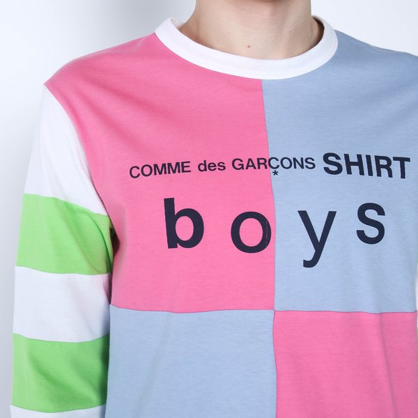 Comme des Garcons SHIRT BOYS Color Block Long Sleeve T-Shirt
