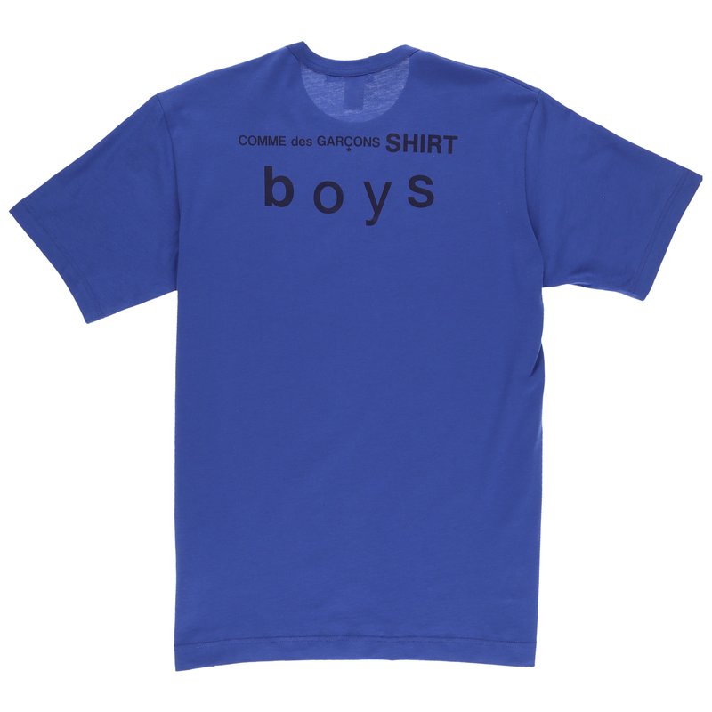 Comme Des Garçons Shirt Blue Logo Jersey T Shirt Comme Des Garçons