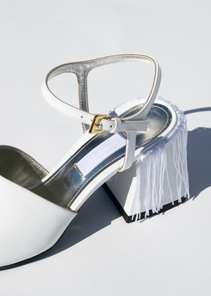 Suzanne Rae Fringe Back Sandal Suzanne Rae Fringe Back Sandal