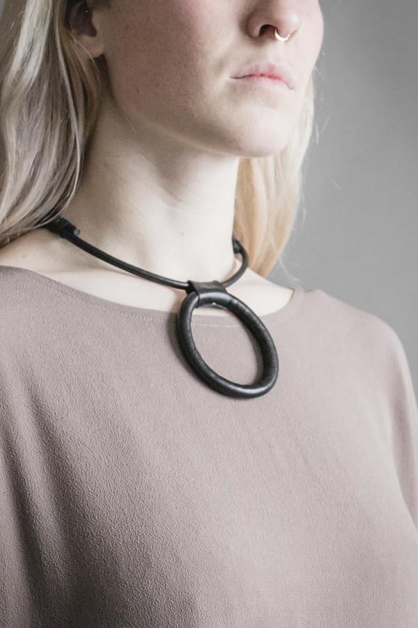 Adder Jewelry Leather Portal Necklace with Adjustable Length Adder Jewelry Leather Portal Necklace with Adjustable Length