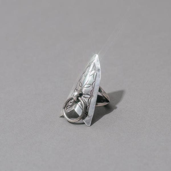 Morgaine Faye Shield Doorknocker Ring - STERLING SILVER Morgaine Faye Shield Doorknocker Ring - STERLING SILVER