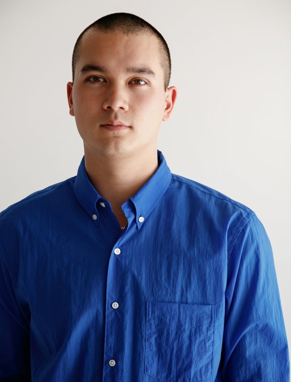 Childs Nylon Buttondown - Blue Childs Nylon Buttondown - Blue