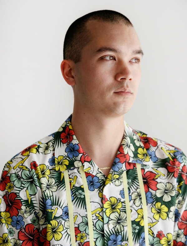 Childs S/S Bloom Buttondown - White Multi Childs S/S Bloom Buttondown - White Multi