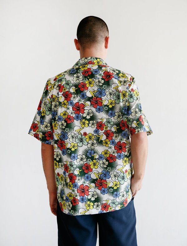 Childs S/S Bloom Buttondown - White Multi Childs S/S Bloom Buttondown - White Multi