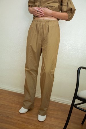 Caron Callahan Cotton Poplin Cali Pant - Khaki Caron Callahan Cotton Poplin Cali Pant - Khaki