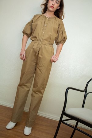 Caron Callahan Cotton Poplin Cali Pant - Khaki Caron Callahan Cotton Poplin Cali Pant - Khaki