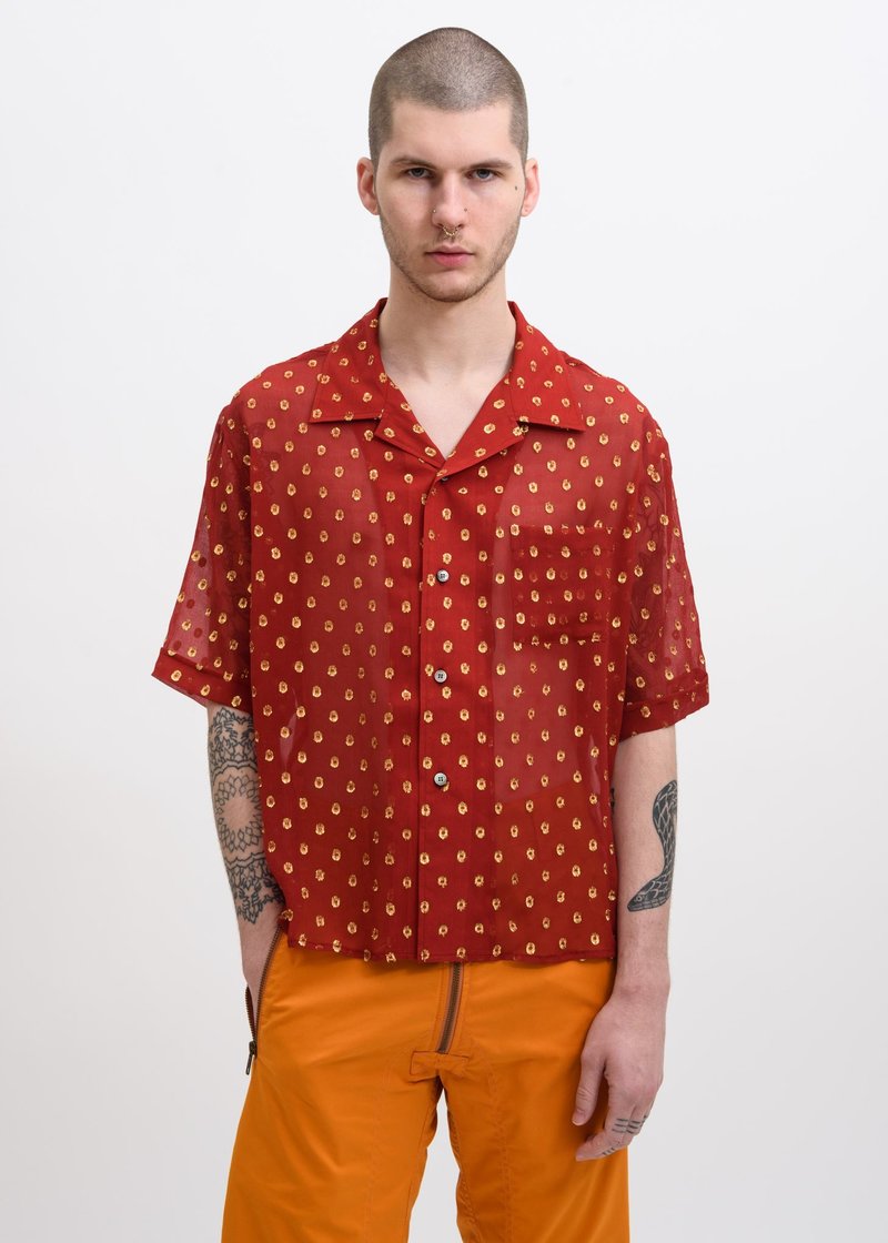 GMBH Luka Bowling Shirt - Red/Gold | Garmentory GMBH Luka Bowling Shirt - Red/Gold | Garmentory