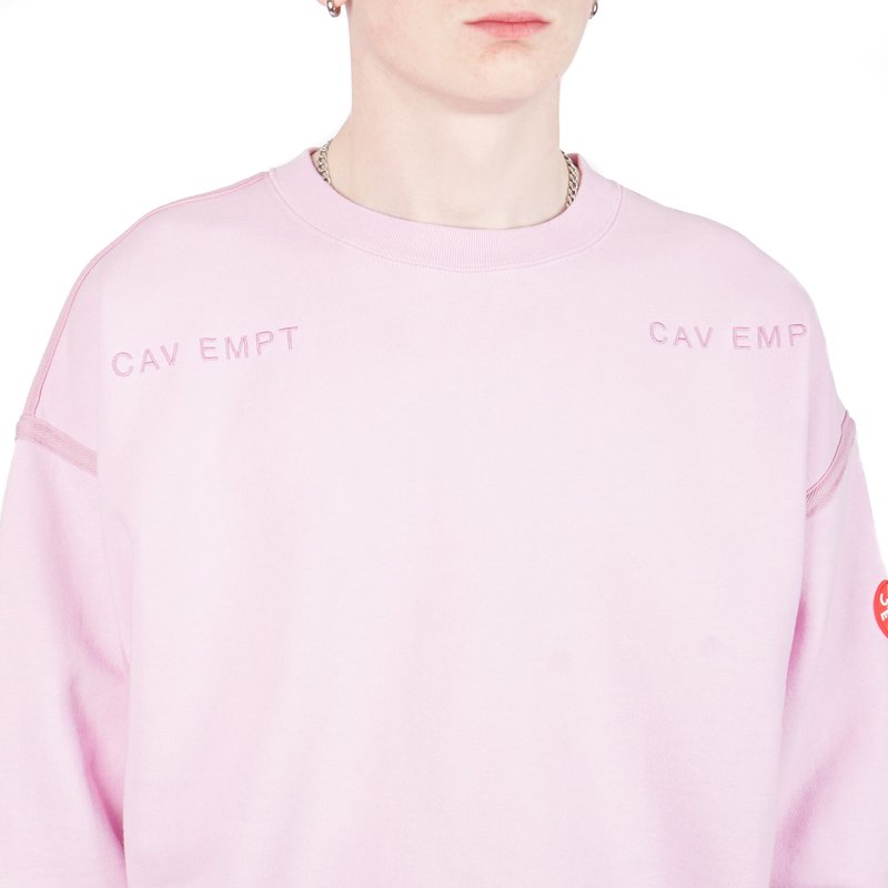 Cav Empt DISAPPEARANCE CREW NECK SWEAT - PINK | Garmentory