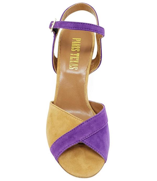 Paris Texas Purple/Tan Sandal Paris Texas Purple/Tan Sandal