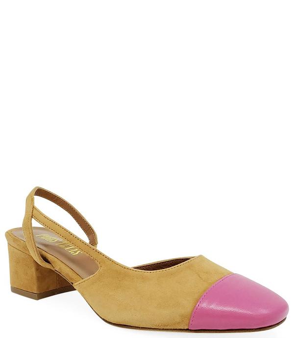 Paris Texas Tan/Pink Suede and Leather Sandal Paris Texas Tan/Pink Suede and Leather Sandal