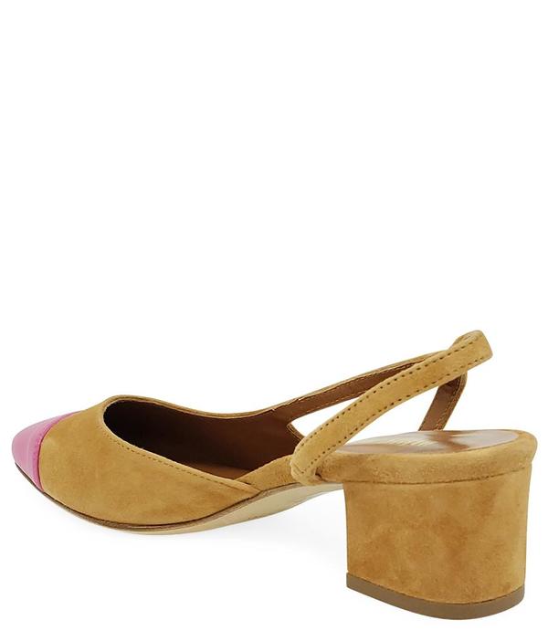 Paris Texas Tan/Pink Suede and Leather Sandal Paris Texas Tan/Pink Suede and Leather Sandal