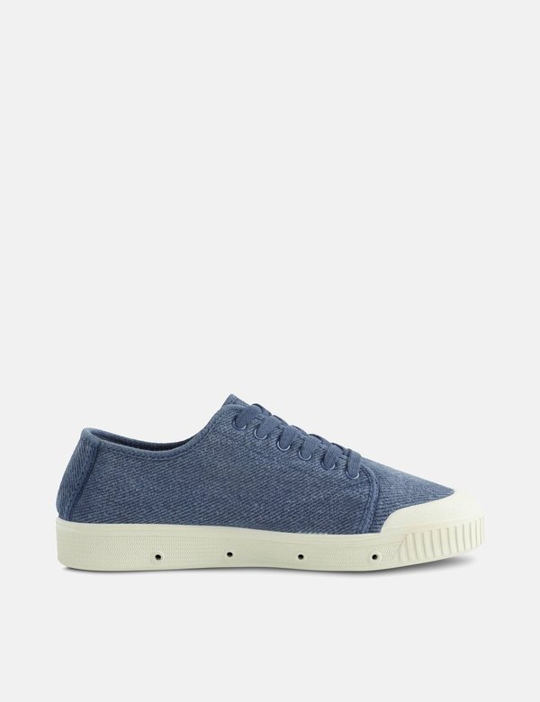 Spring Court G2 Washed Out Vintage Heavy Twill Low Trainers - Blue Spring Court G2 Washed Out Vintage Heavy Twill Low Trainers - Blue