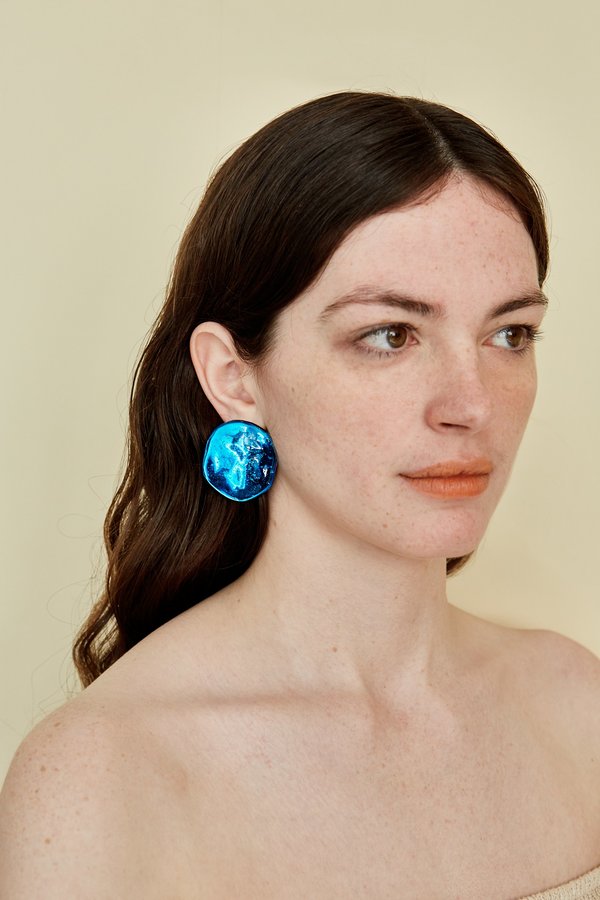 Julie Thevenot SMALL REFLECTION EARRINGS - electric blue Julie Thevenot SMALL REFLECTION EARRINGS - electric blue