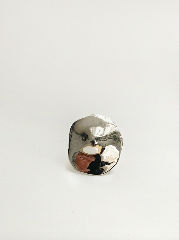 Julie Thevenot LARGE ARAPED RING - WHITE BRONZE Julie Thevenot LARGE ARAPED RING - WHITE BRONZE