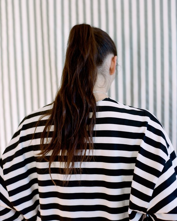 OffSeasonNYC Token Pull Over - Black/White Stripe Jersey OffSeasonNYC Token Pull Over - Black/White Stripe Jersey