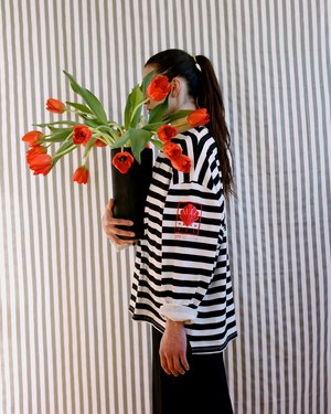 OffSeasonNYC Token Pull Over - Black/White Stripe Jersey OffSeasonNYC Token Pull Over - Black/White Stripe Jersey