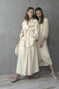 K M by L A N G E OVERSIZE CLASSIC TRENCH COAT - CREAM - Thumbnail 2