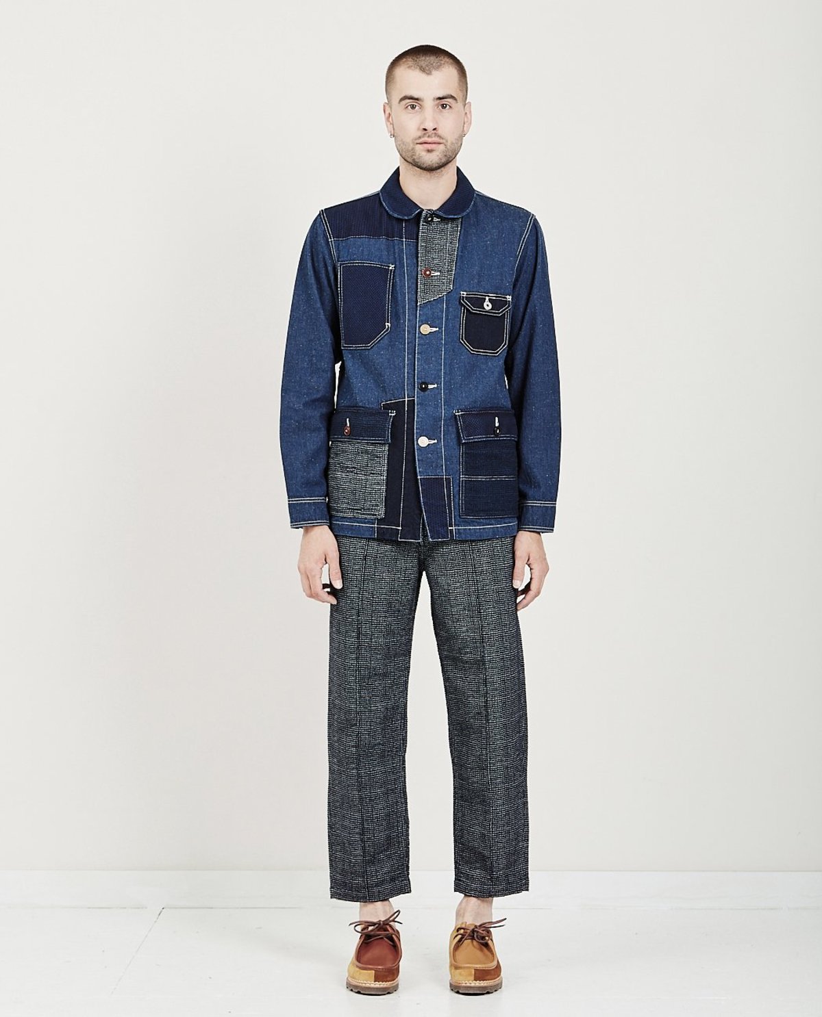 FDMTL PATCHWORK COVERALL - RINSE INDIGO | Garmentory