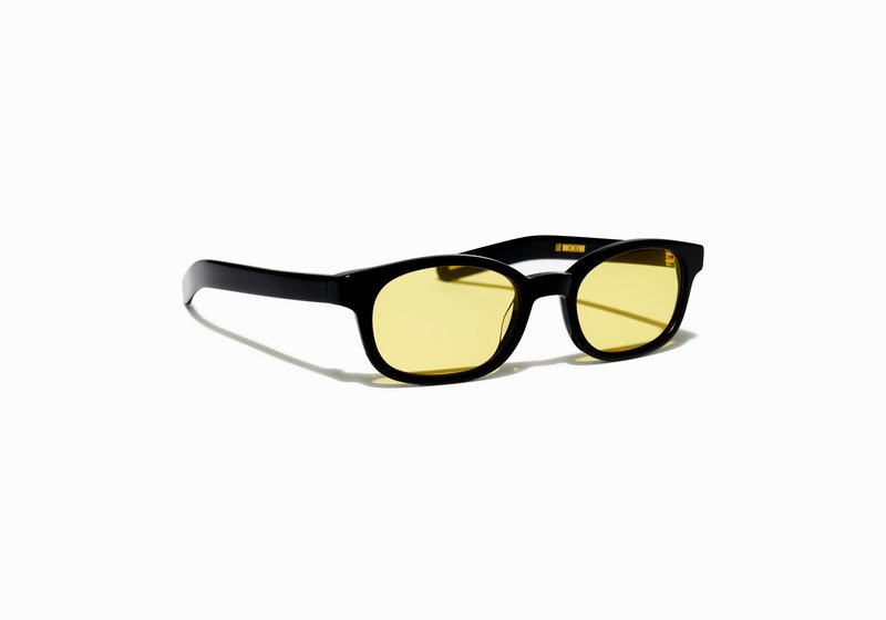 FLATLIST “le bucheron” Black Frame Sunglasses with Yellow Lenses FLATLIST EYEWEAR Black  main image 2