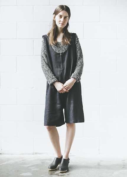 Sunja Link - Navy Short Overalls Sunja Link - Navy Short Overalls