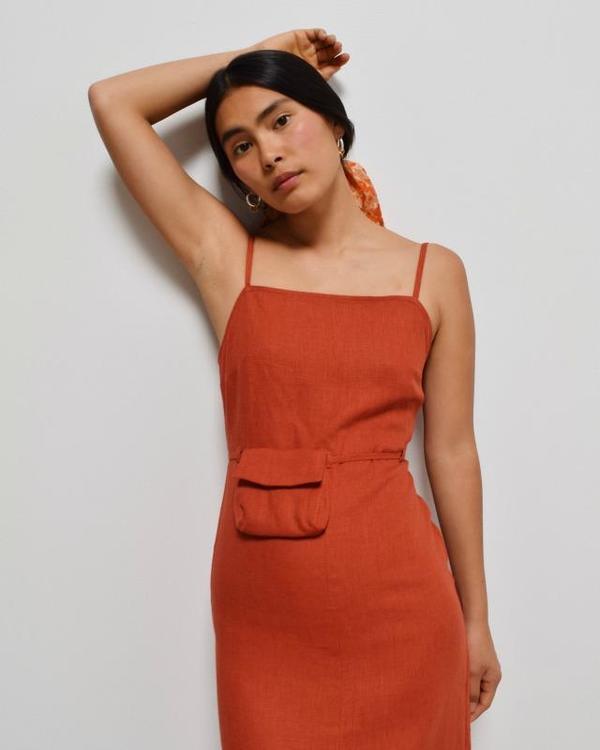 open lace back dress One Shoulder Draped Mini Dress in Red - 4