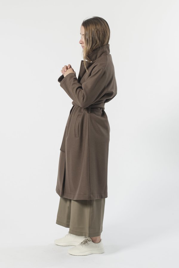 GOOD STUDIOS AUSTRALIAN WOOL MELTON TRENCH - CEDAR GOOD STUDIOS AUSTRALIAN WOOL MELTON TRENCH - CEDAR