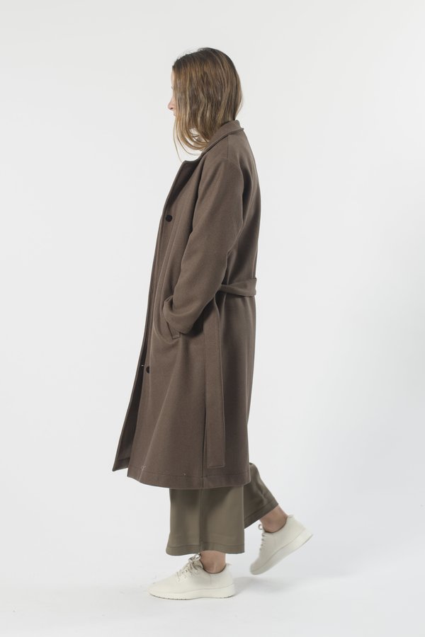 GOOD STUDIOS AUSTRALIAN WOOL MELTON TRENCH - CEDAR GOOD STUDIOS AUSTRALIAN WOOL MELTON TRENCH - CEDAR