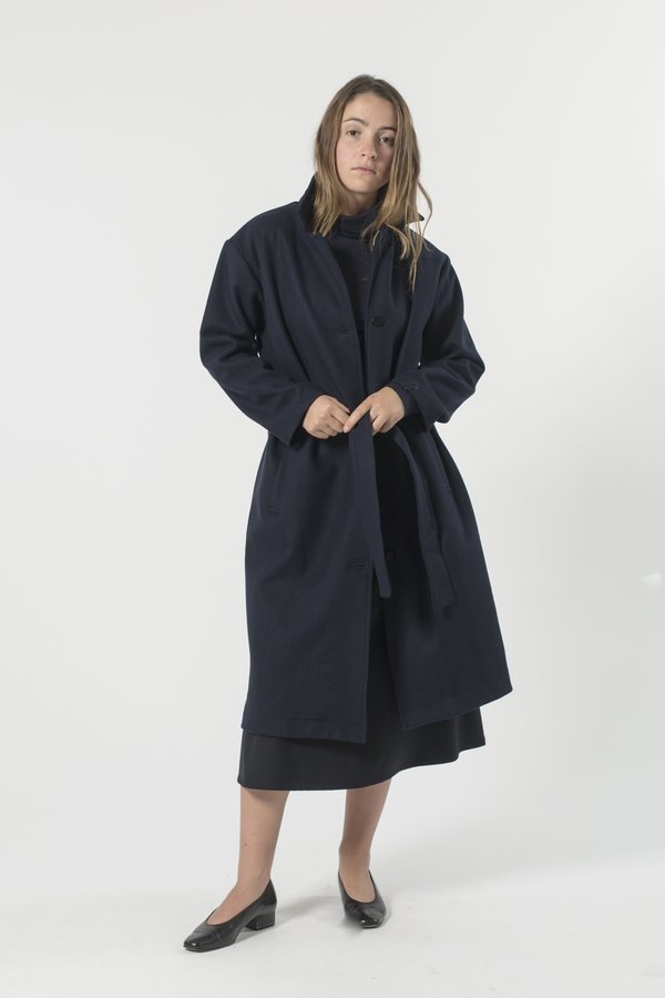 GOOD STUDIOS AUSTRALIAN WOOL MELTON TRENCH - MIDNIGHT GOOD STUDIOS AUSTRALIAN WOOL MELTON TRENCH - MIDNIGHT
