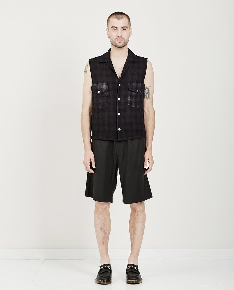 Our Legacy SLEEVELESS CON SHIRT - NET CHECK | Garmentory