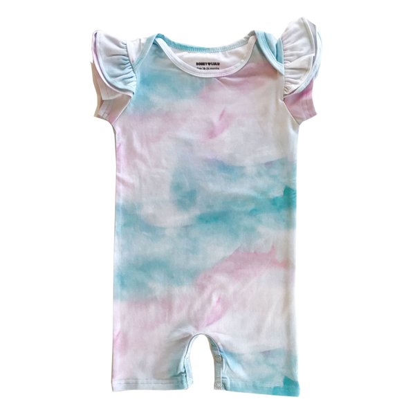 KIDS Romey Loves Lulu Ruffle Short Romper - Cotton Candy KIDS Romey Loves Lulu Ruffle Short Romper - Cotton Candy