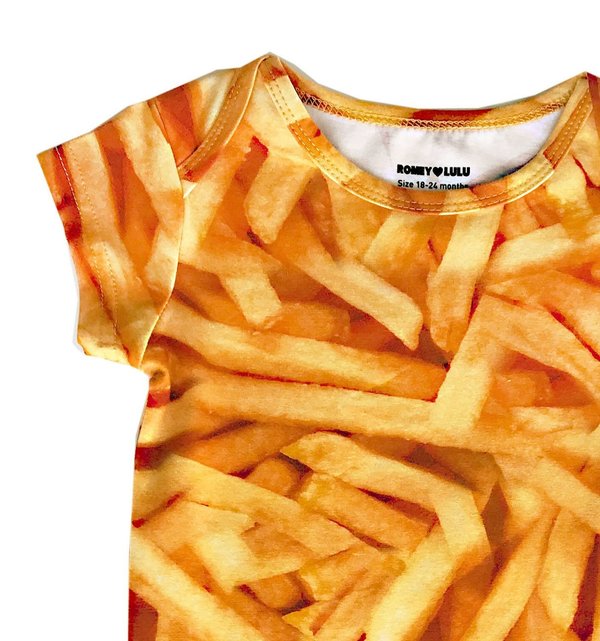 KIDS Romey Loves Lulu Short Romper - Fries KIDS Romey Loves Lulu Short Romper - Fries