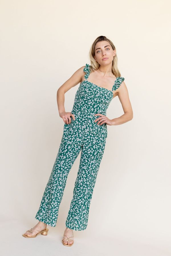 BETWEEN TEN Piper Jumpsuit - Green Floral BETWEEN TEN Piper Jumpsuit - Green Floral