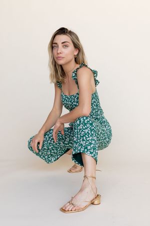 BETWEEN TEN Piper Jumpsuit - Green Floral BETWEEN TEN Piper Jumpsuit - Green Floral