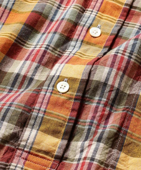 トップス BEAMS PLUS Band Pullover Madras Beams Plus Madras Check Band Color Pullover Shirt - Yellow