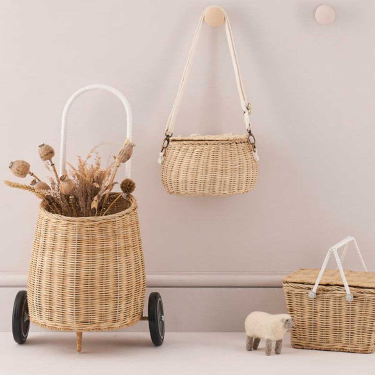 Olli Ella Luggy Basket Straw Garmentory
