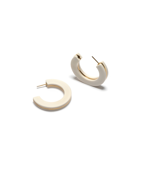 Lizzie Fortunato Pacific Hoop Earrings in Cream Lizzie Fortunato Pacific Hoop Earrings in Cream