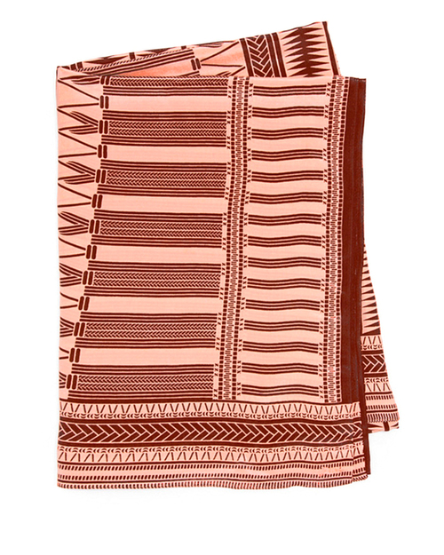 A Peace Treaty Noha Silk Scarf in Coral A Peace Treaty Noha Silk Scarf in Coral