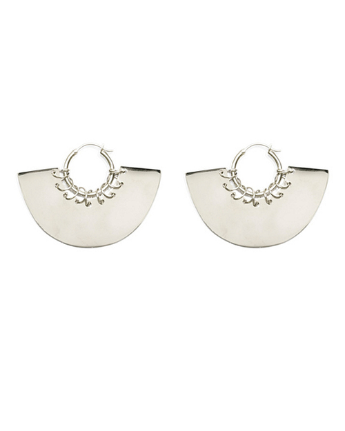 A Peace Treaty Gela Hoop Earrings in Silver A Peace Treaty Gela Hoop Earrings in Silver