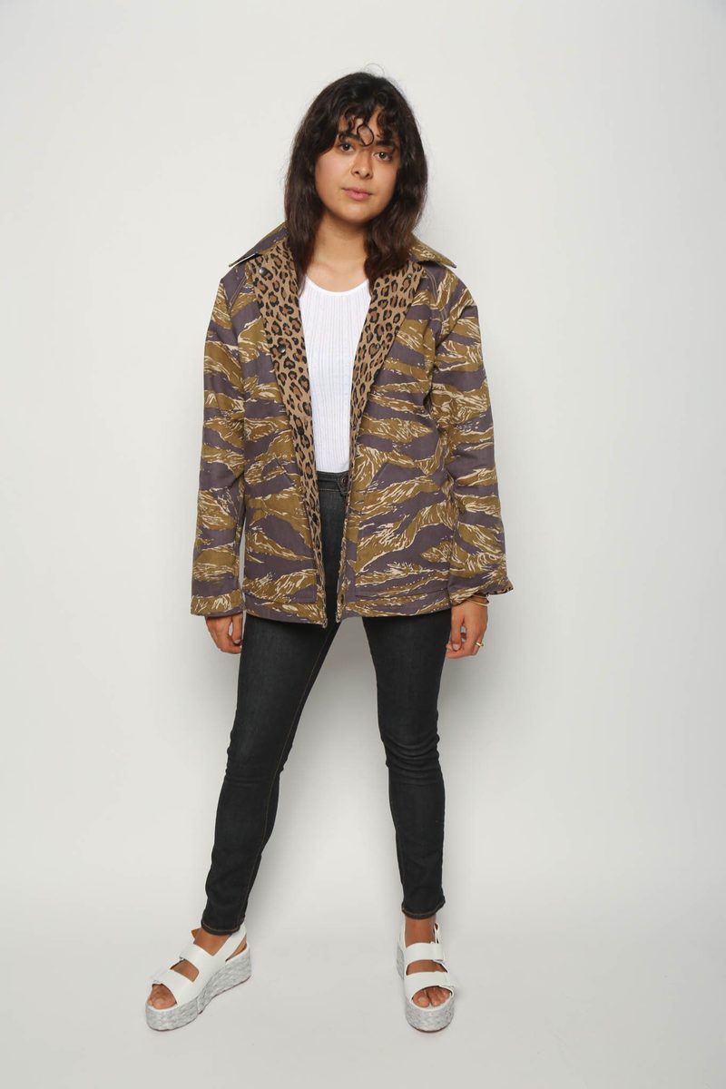 Needles Reversible Cotton Field Jacket - Leopard/Tiger Camo