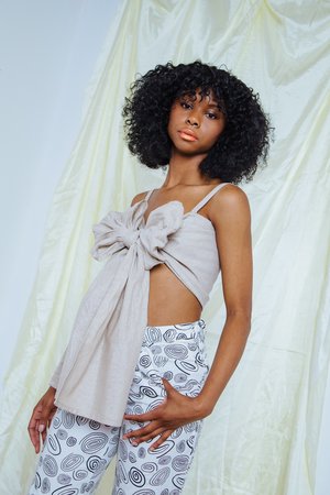 Desireeklein Big Bow Top - natural Desireeklein Big Bow Top - natural