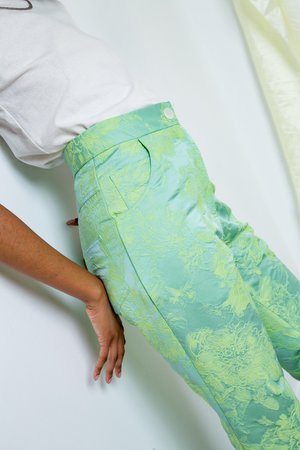 Suzanne Rae Bow Pant - bright green floral Suzanne Rae Bow Pant - bright green floral