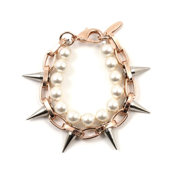 Joomi Lim Single Row Spike Bracelet with Pearls Joomi Lim Single Row Spike Bracelet with Pearls