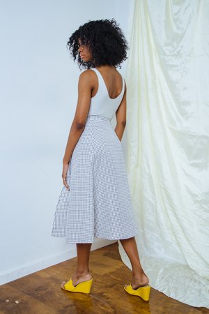 Ali Golden Wrap Skirt - black/white grid Ali Golden Wrap Skirt - black/white grid