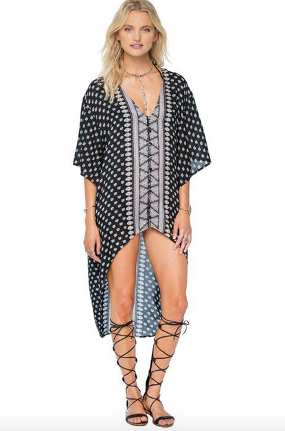 Amuse Society Lex Woven Tunic Kimono - Black Sands Amuse Society Lex Woven Tunic Kimono - Black Sands