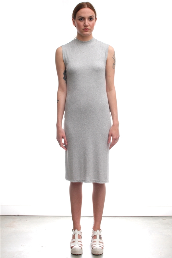 slim fit dress slacks LAUREN MOCK NECK FITTED DRESS main image 0