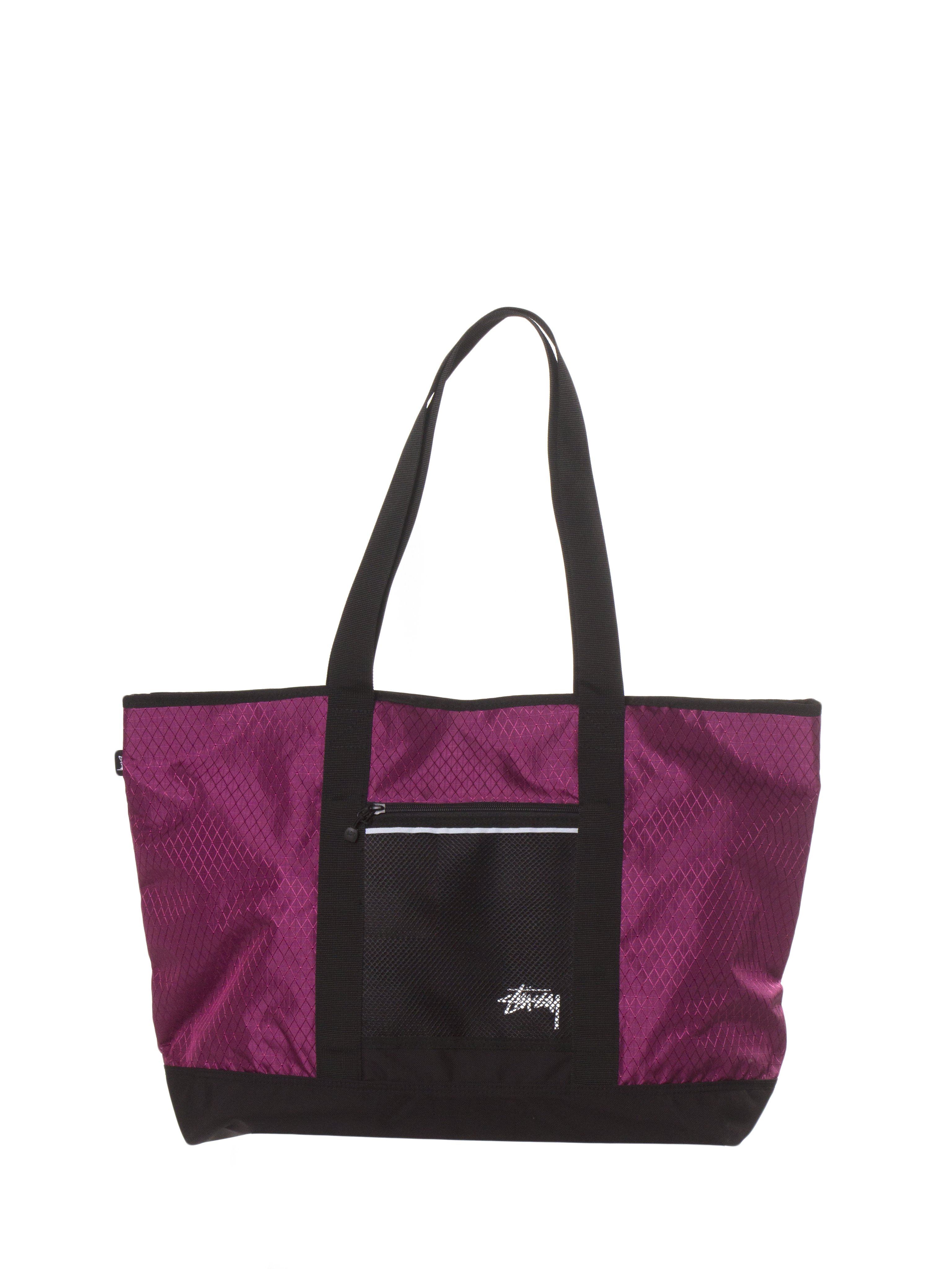 Stussy Diamond Ripstop Tote Bag - Berry | Garmentory