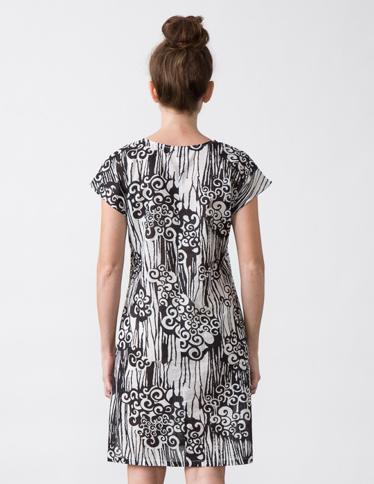 SBJ Austin Coco Dress in Black & White Swirl SBJ Austin Coco Dress in Black & White Swirl