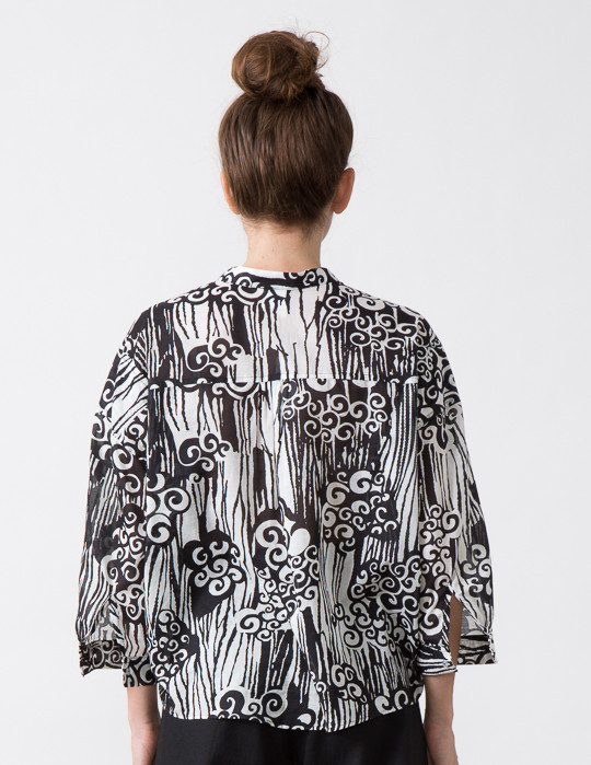 SBJ Austin Isabel Top in Black/White Swirl SBJ Austin Isabel Top in Black/White Swirl