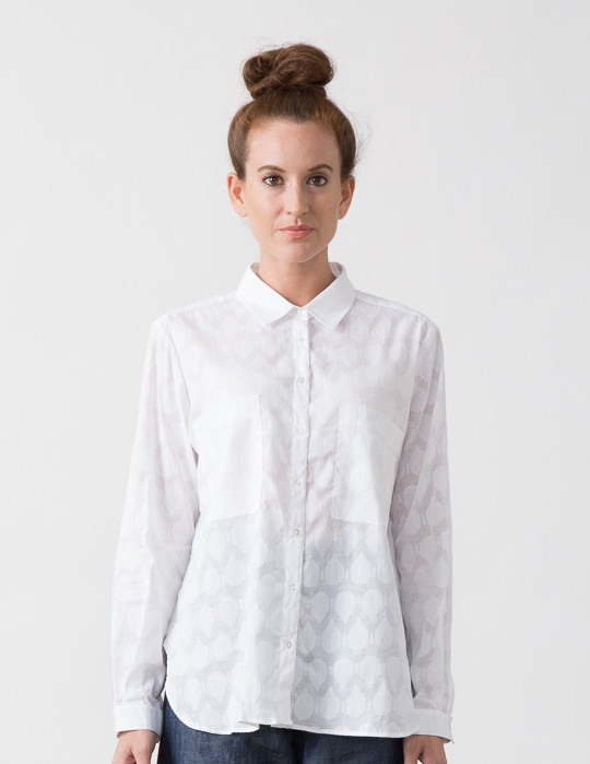 SBJ Austin Jane Top in White Teardrop Print SBJ Austin Jane Top in White Teardrop Print