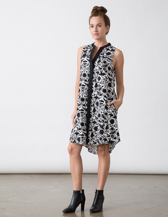 SBJ Austin Kristin Dress in Black/White print SBJ Austin Kristin Dress in Black/White print